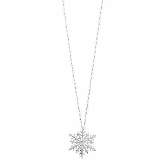 Deals β€οΈ Unbranded 1/4 Carat T.W Diamond Snowflake Pendant Necklace Sterling Silver 𧨠5 Deals β€οΈ Unbranded 1/4 Carat T.W Diamond Snowflake Pendant Necklace Sterling Silver 𧨠- Image 3